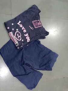 Cute Navy Pajama Set