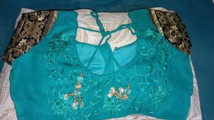 Heavy Green Saree with Golden Border