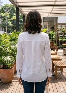 Classic White Button-Down Shirt