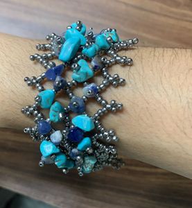 Boho Beaded Turquoise Bracelet