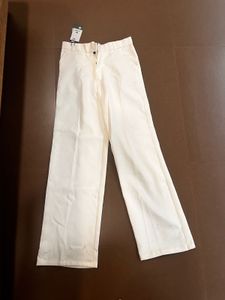 Cream Wide Leg Trousers
