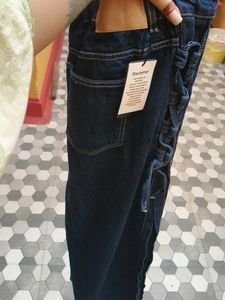 Dark Wash Lace-Up Jeans