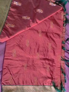Elegant Red and Gold Saree