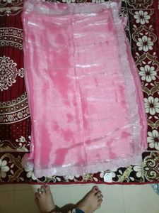 Beautiful Pink Saree with Sequins