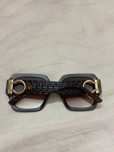 Brown Oversized Square Sunglasses