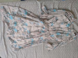 Floral Print Chiffon Dress