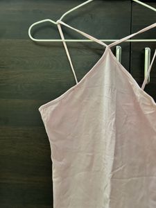 Pink Mini Bodycon Dress with Criss-Cross Straps