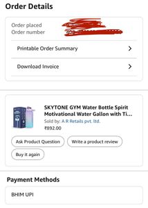 BoldFit Hydration Tracker Water Bottle