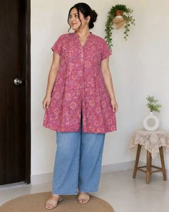 Pink Printed Kurta