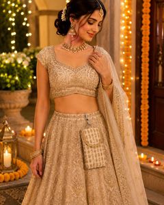 Designer Embellished Clutch/Mobile Pouch