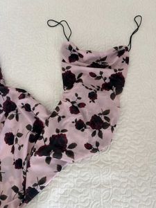 Elegant Pink Floral Slip Dress