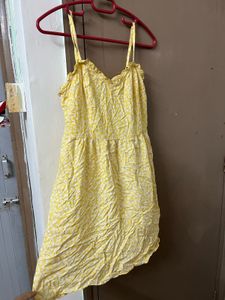 H&amp;M Yellow Floral Smocked Sundress
