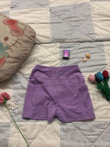 Purple Athletic Shorts with Pockets