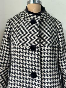 Babydoll Houndstooth Coat