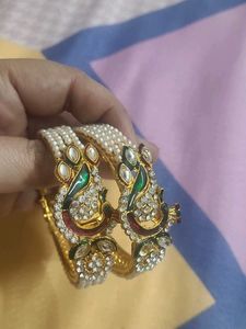 Elegant Peacock Design Bangles Set