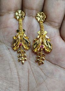 Elegant Gold-Tone Dangle Earrings