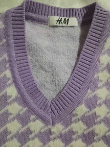 Houndstooth Knit Vest