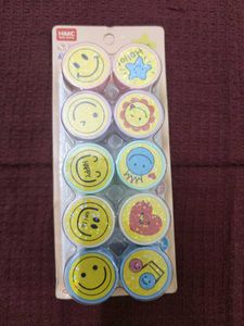 Cute Pattern Stamp Set - 10 Pieces