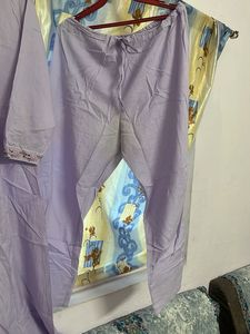 Elegant Lavender Kurta Set with Dupatta