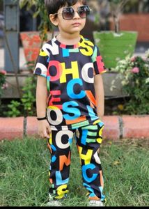 Kids Graphic Print T-shirt &amp; Pants Set