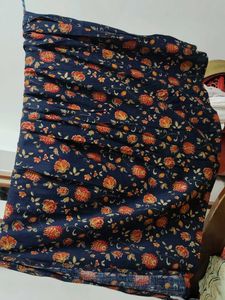 Blue Floral Print Kurta