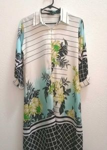 Floral Print Shirt Dress