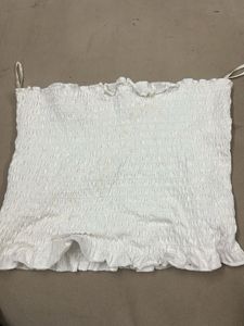White Smocked Tube Top
