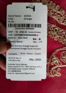 Stunning Red Embroidered Kurta Set