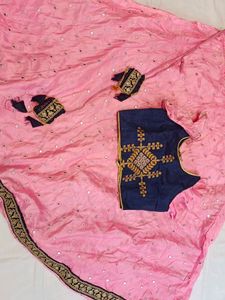 Pretty Pink Skirt with Mirror Work for 10 to 2 yea