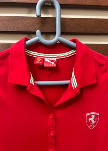 Red Ferrari Puma Polo Shirt