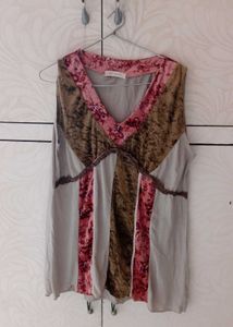 Boho Patchwork V-Neck Sleeveless Top