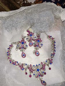 Jeweled Neck piece, Earring Set