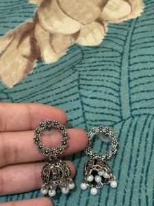 oxidised jhumka