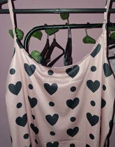 Cute Heart Print Jumpsuit