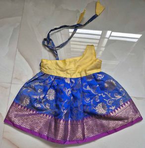 Beautiful Blue &amp; Gold Baby Dress