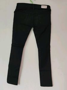 Black stretchable Skinny ribbed Jeans