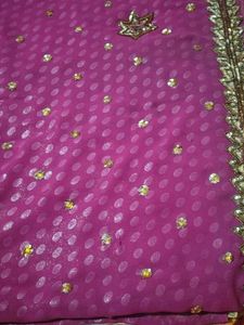 Exquisite Embroidered Pink Saree