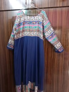 Bohemian Print anarkali pant set
