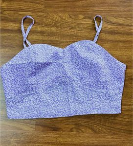 Floral Lavender Crop Top