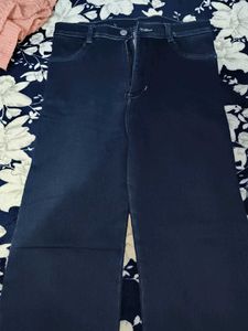 Dark Blue Wide Leg Jeans