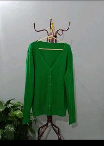 V-Neck Button-Up Cardigan
