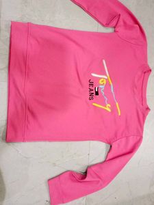 Tommy Jeans Pink Long Sleeve Top
