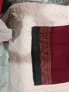 Maroon Kurta with Golden Embroidery