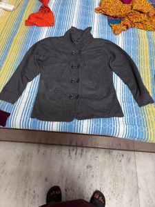 Stylish Gray Button-Up Jacket