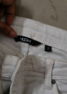 Classic White Denim Jeans