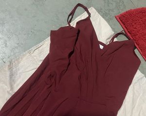 Burgundy Maxi Slip Dress