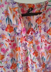 Floral Print Puff Sleeve Top