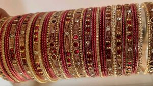 Wedding Imitation Necklace With Bangles Set