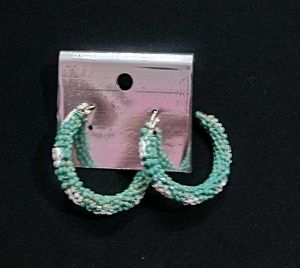 Handmade Beaded Hoop Earrings