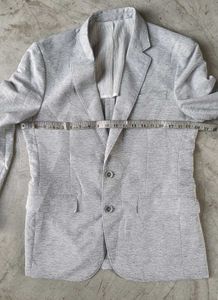 brand is BASSO omme OG Men's Grey Casual Blazer